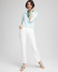 Chico's Sale Seaspray No Iron™ Sateen Bubble Print Shirt