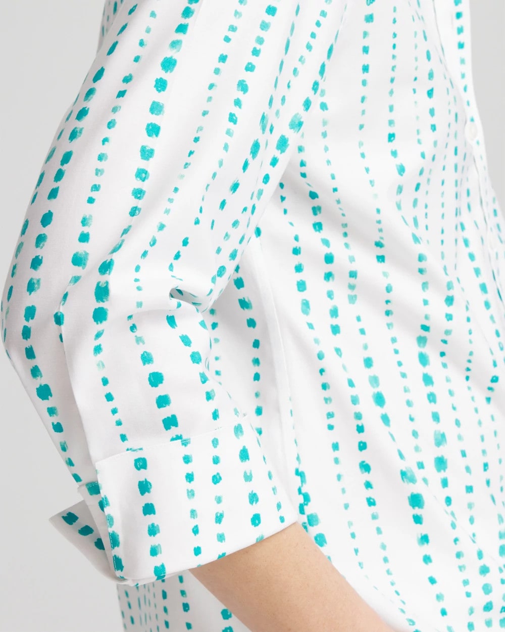 Chico's Sale Seaspray No Iron™ Sateen Bubble Print Shirt