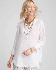 Chico's On Sale Optic White No Iron™ Linen Tunic