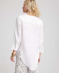 Chico's On Sale Optic White No Iron™ Linen Tunic