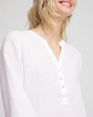 Chico's On Sale Optic White No Iron™ Linen Tunic
