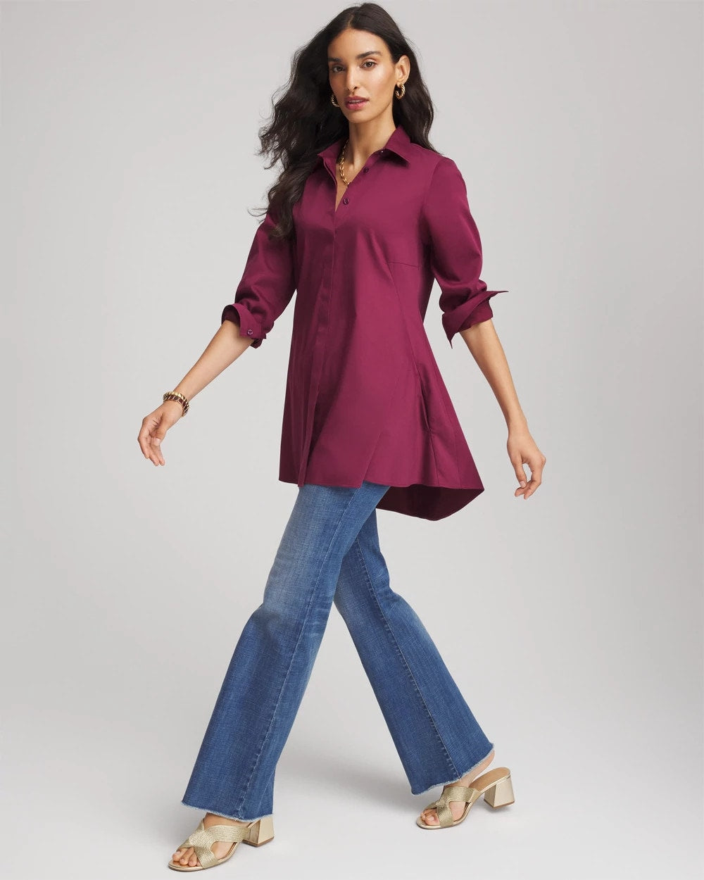 Chico's Sale Deep Chianti No Iron™ Pocketed Tunic