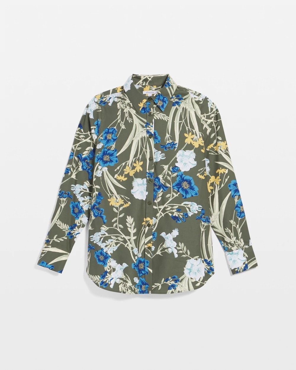 Chico's For Sale Nettle Leaf No Iron™ Printed Sateen Shirt