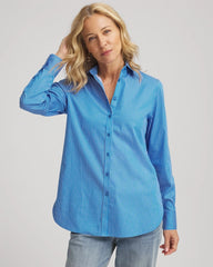 Chico's Online Empire Blue No Iron™ Classic Striped Shirt