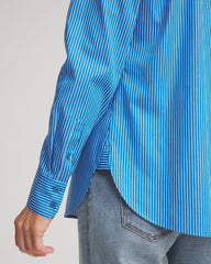 Chico's Online Empire Blue No Iron™ Classic Striped Shirt