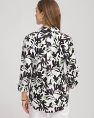 Chico's Sale Salted Lime No Iron™ Abstract Floral Shirt