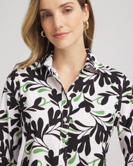 Chico's Sale Salted Lime No Iron™ Abstract Floral Shirt