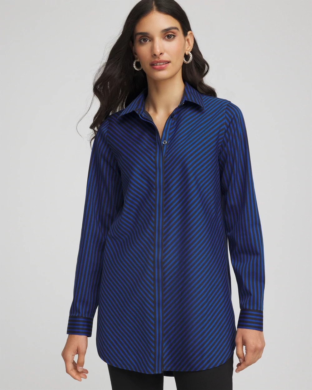 Chico's For Sale Cobalt Stone No Iron™ Slimming Striped Tunic