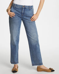 Chico's Discount Nara Indigo Girlfriend Straight Ankle Jeans