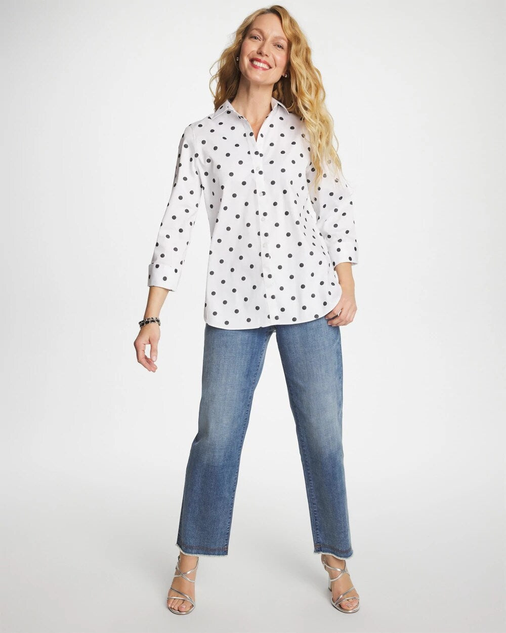 Chico's Discount Nara Indigo Girlfriend Straight Ankle Jeans