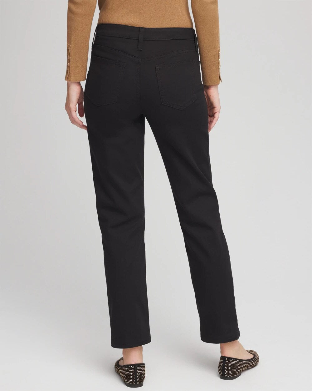 Chico's Sale Black Girlfriend Straight Ankle Jeans