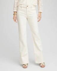 Chico's On Sale English Cream Petite Girlfriend Flared Leg Jeans