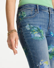 Chico's Online Meera Indigo Girlfriend Slim Floral Ankle Jeans