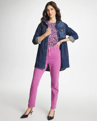 Chico's Discount Violet Shadow Girlfriend Slim Ankle Jeans