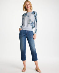 Chico's On Sale Suki Indigo Straight Utility Crop Jean