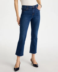 Chico's Online Carina Indigo Petite Girlfriend Fray Hem Kick Flares
