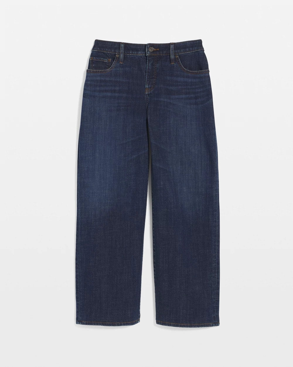 Chico's Sale Dark Sapphire Indigo Girlfriend Wide-Leg Cropped Jean