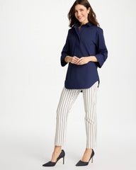 Chico's On Sale Alabaster Pinstriped Brigitte™ Slim Ankle Pants
