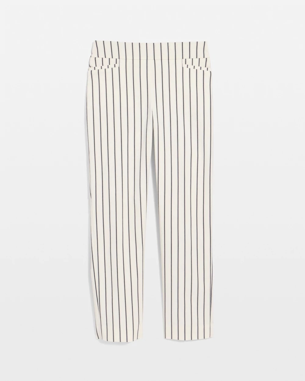 Chico's On Sale Alabaster Pinstriped Brigitte™ Slim Ankle Pants
