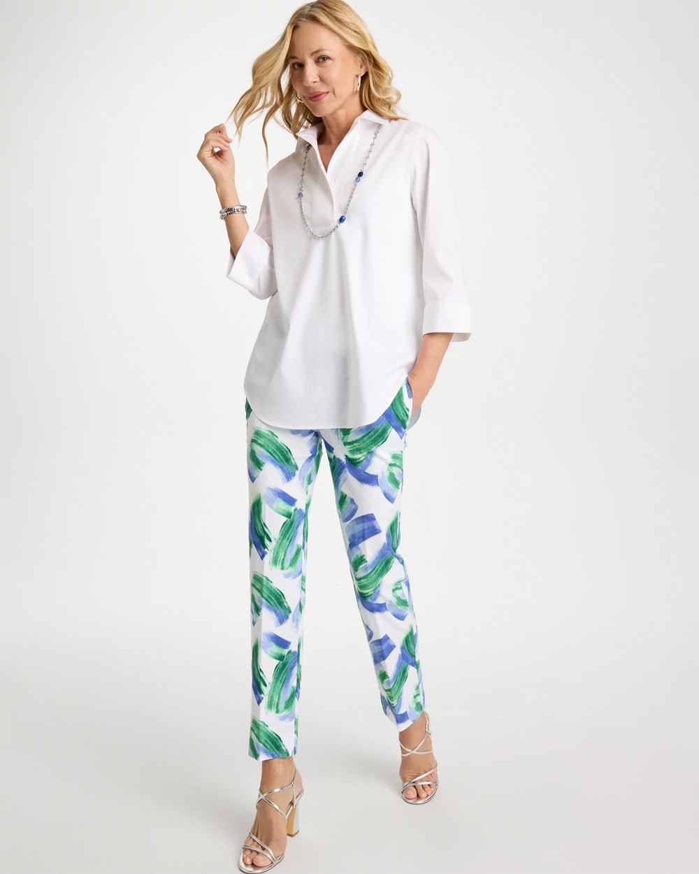 Chico's On Sale Amparo Blue Brigitte™ Straight Whisp Crop