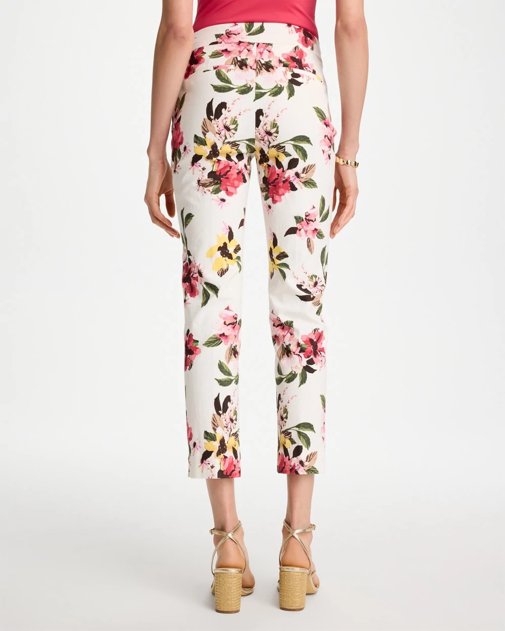 Chico's Sale Hot Honeysuckle Brigitte™ Slim Mari Bloom Crop