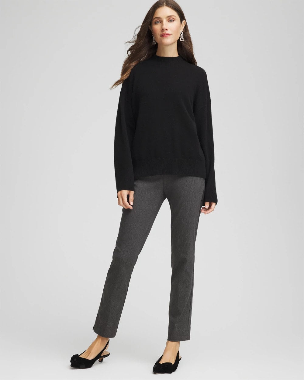 Chico's On Sale Graphite Heather Gray Brigitte™ Slim Ankle Pants