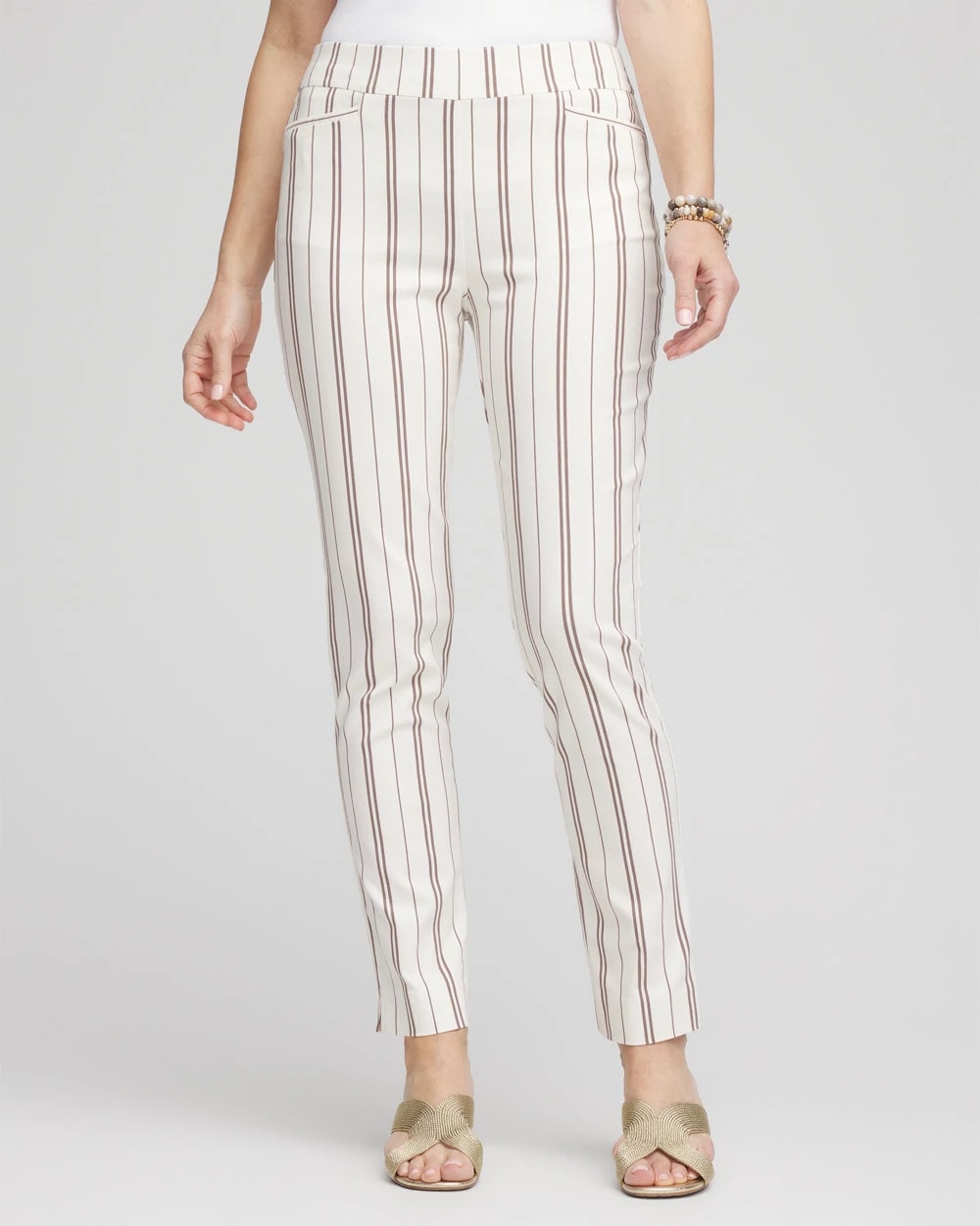Chico's Online Alabaster Petite Brigitte™ Striped Ankle Pants