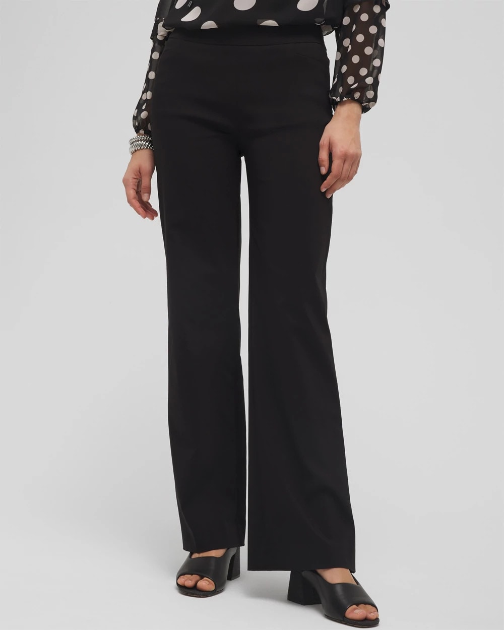 Chico's Outlet Black Brigitte™ Slim Wide-Leg Pants