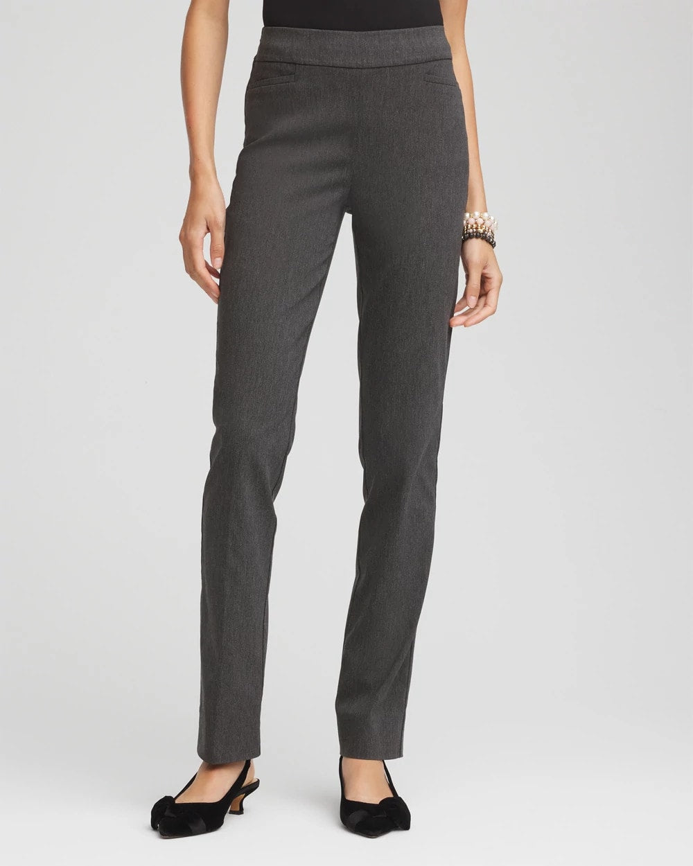 Chico's On Sale Graphite Heather Gray Brigitte™ Slim Full-Length Pants