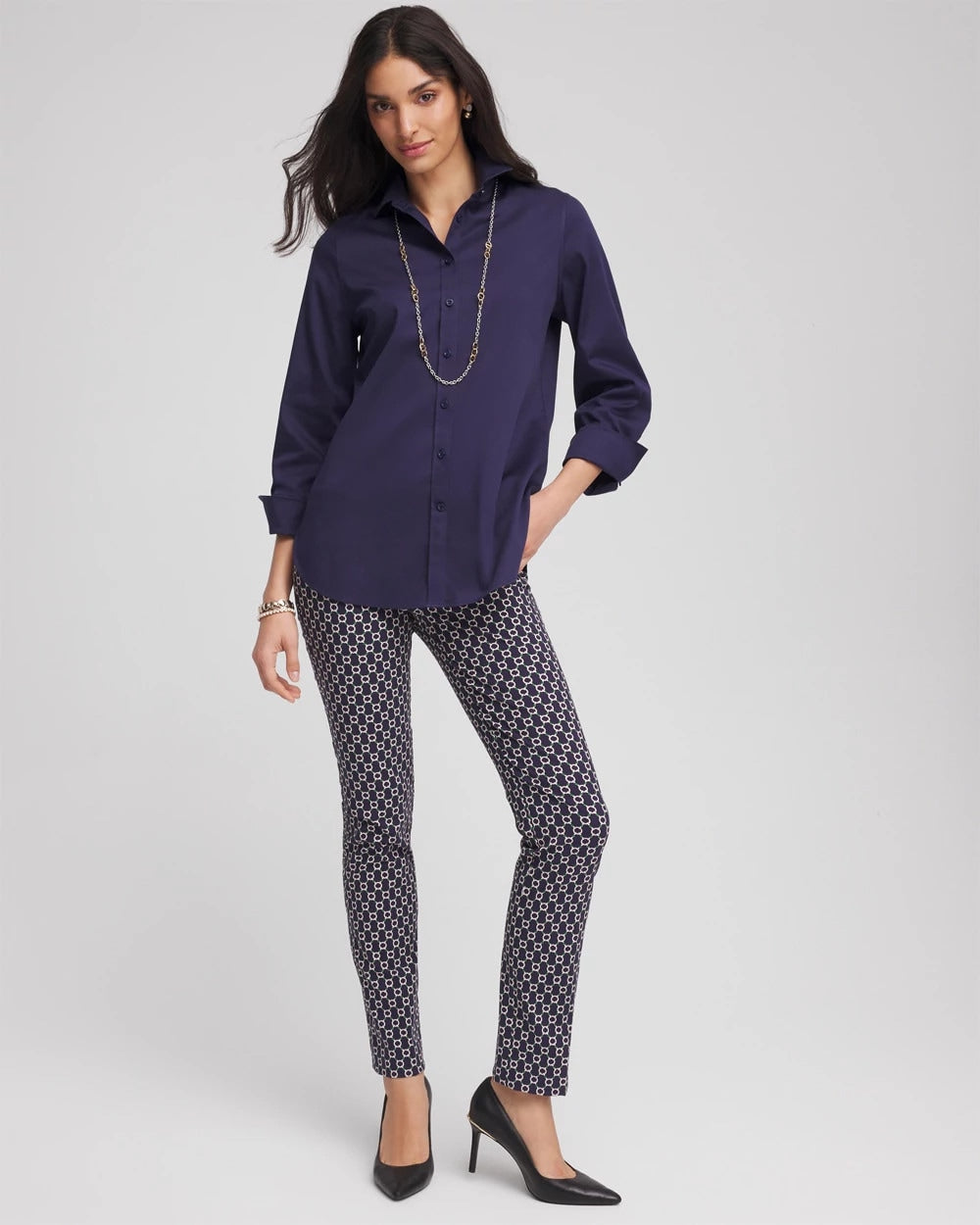 Chico's Online Passport Blue Brigitte™ Chain Connection Slim Pants