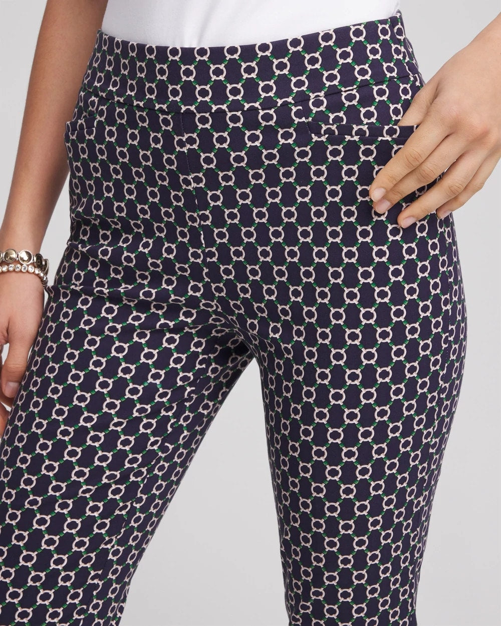 Chico's Online Passport Blue Brigitte™ Chain Connection Slim Pants