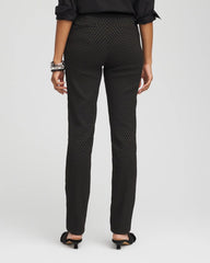 Chico's Outlet Black Brigitte™ Slim Full-Length Jacquard Pants