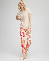 Chico's On Sale Sunset Peach Brigitte™ Slub Ankle Pants