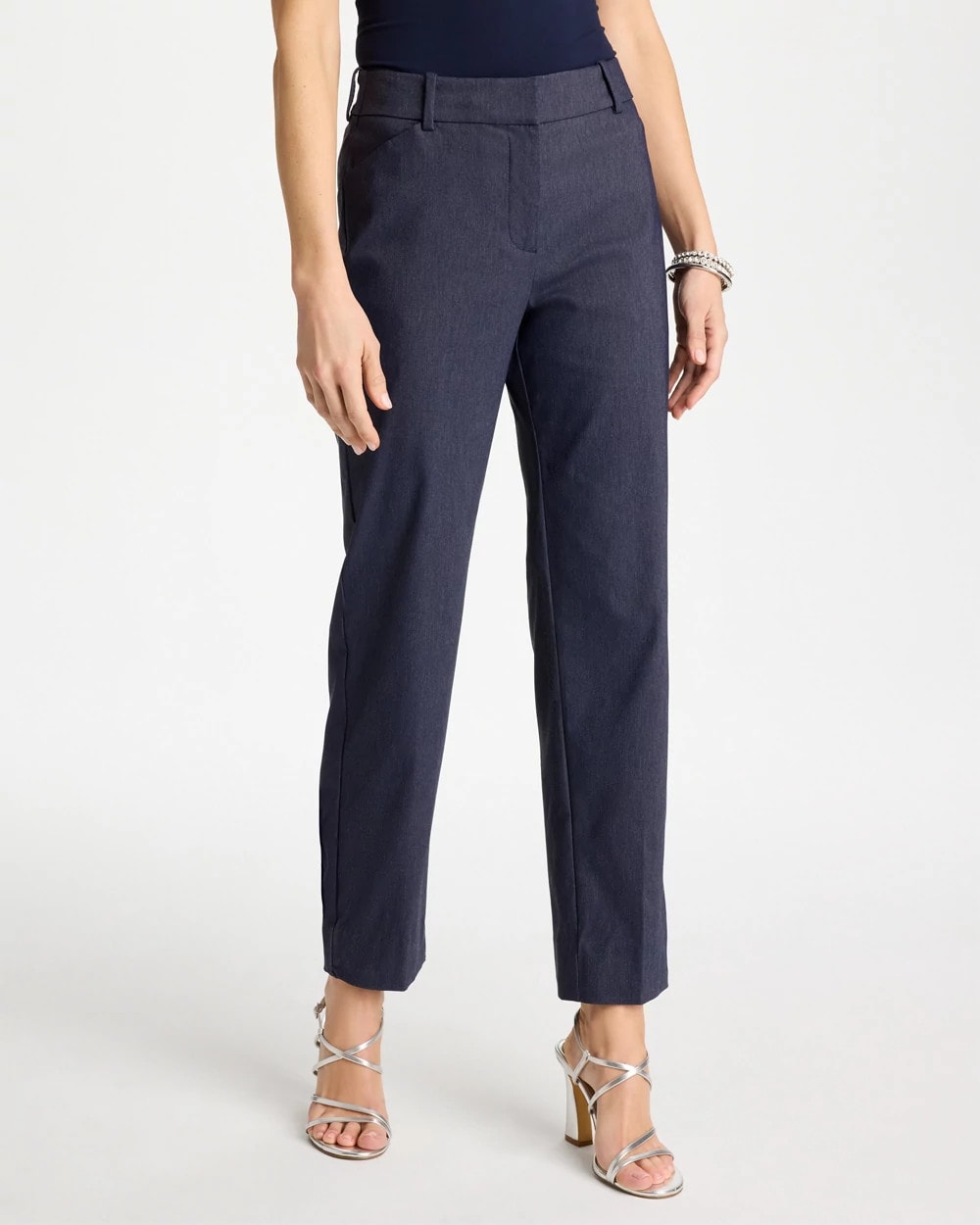 Chico's For Sale Indigo Emme Fly Front Straight Ankle Pants