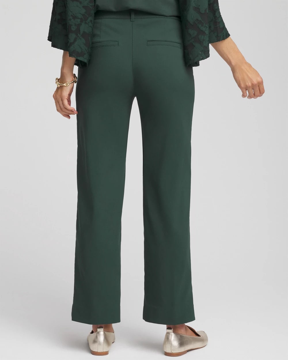 Chico's Online Darkest Spruce Emme Straight Ankle Pants