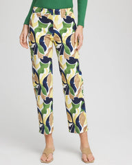 Chico's Outlet Alabaster Emme Straight Mod Cropped Pants