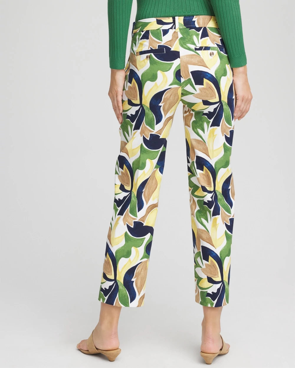 Chico's Outlet Alabaster Emme Straight Mod Cropped Pants