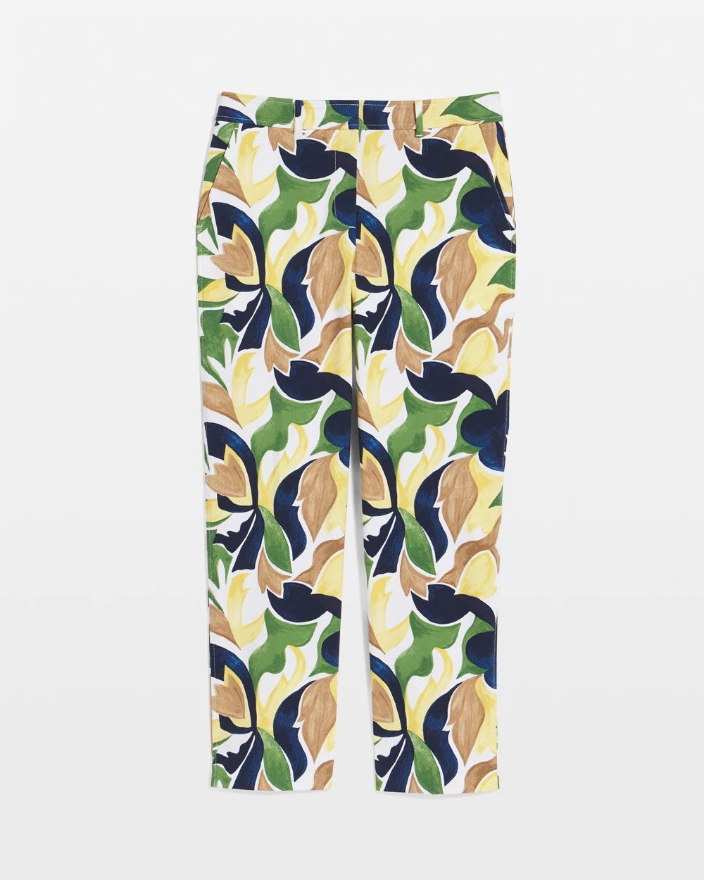 Chico's Outlet Alabaster Emme Straight Mod Cropped Pants