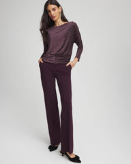 Chico's On Sale Night Bloom Emme Wide-Leg Trouser Ponte Pants
