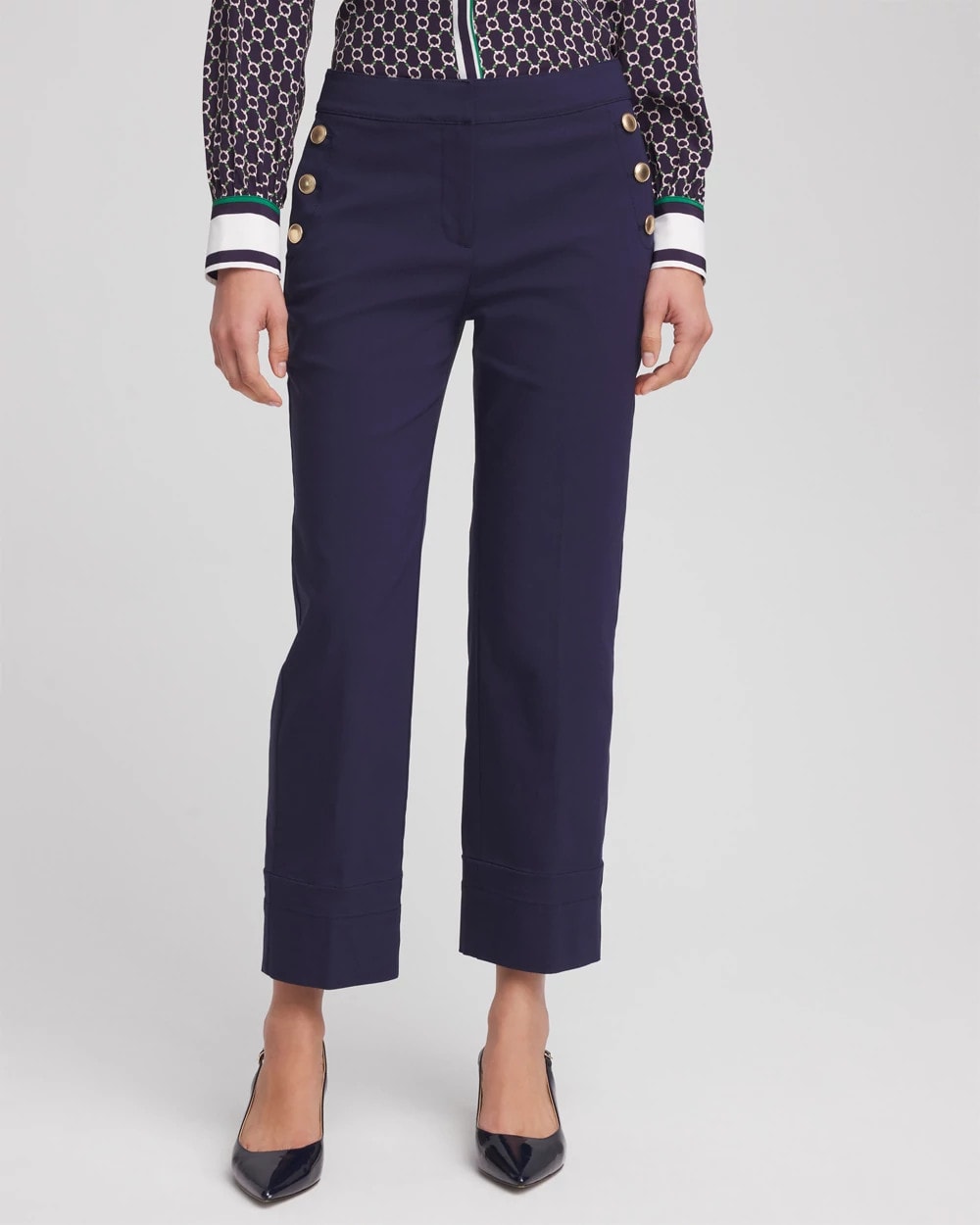Chico's For Sale Passport Blue Emme Sailor Straight Crops