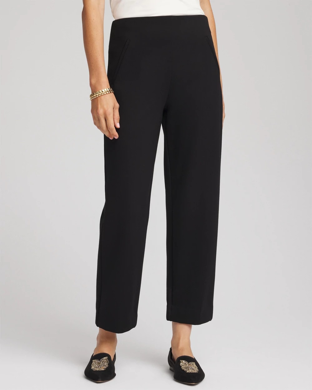 Chico's On Sale Black Juliet Relaxed Tapered Ankle Pants
