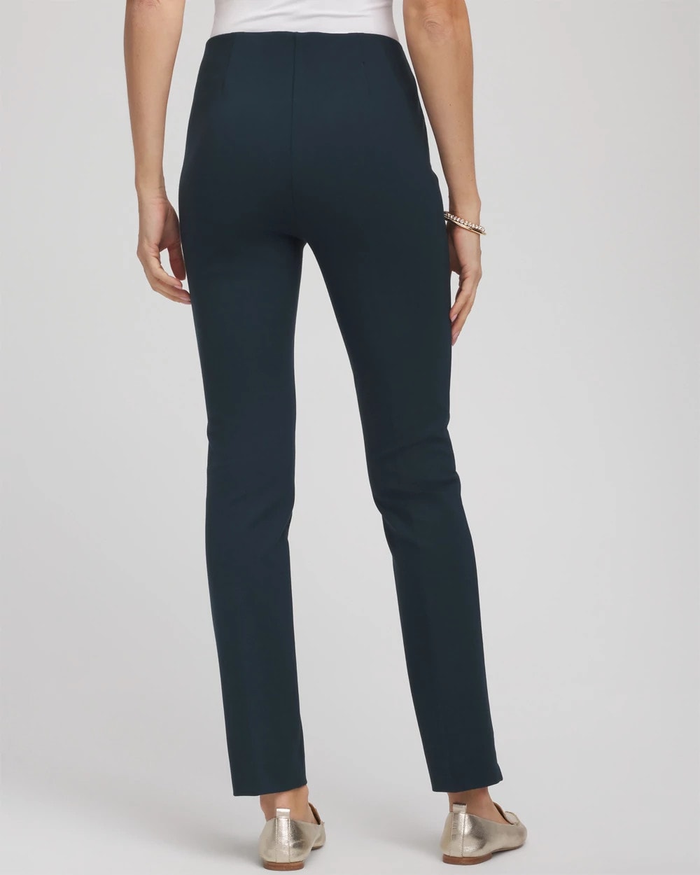 Chico's For Sale Teal Shadow Juliet Slim Trim Detail Ankle Pants