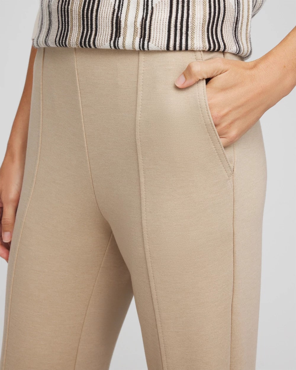 Chico's Online Taupe Heather Juliet Straight Ankle Pants
