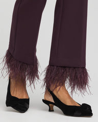 Chico's Outlet Night Bloom Juliet Feathered Flared Cropped Pants