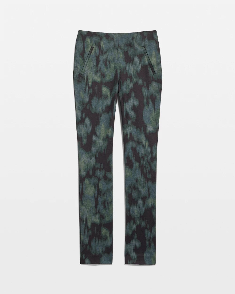 Chico's Discount Black Brinkly Blur Juliet Slim Ankle Pants