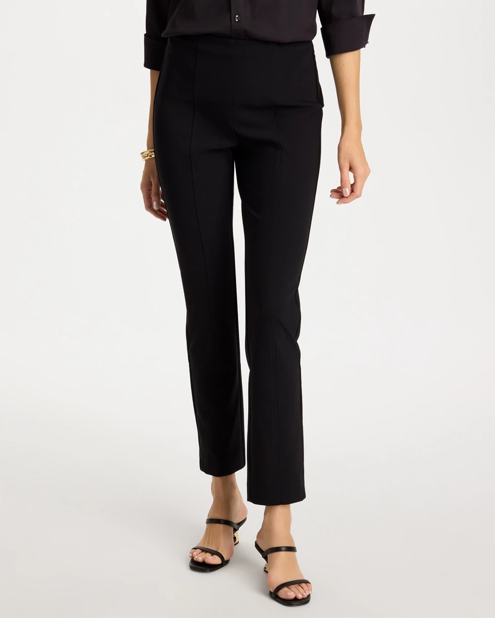 Chico's Outlet Black Juliet Bi-Stretch Slim Ankle Pants