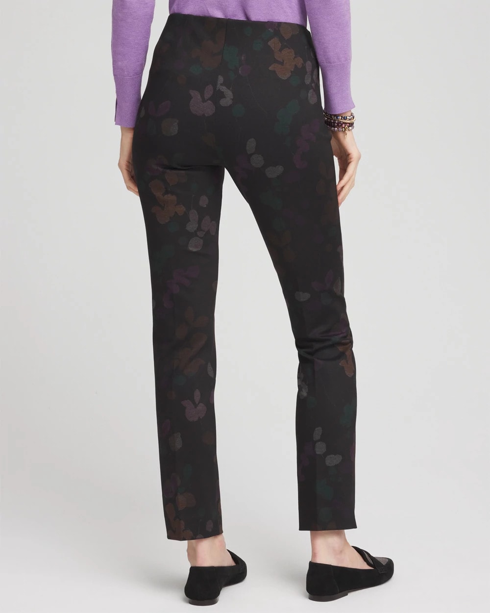 Chico's Online Black Juliet Floral Ankle Pants