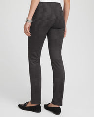 Chico's Discount Black Juliet Tonal Check Ankle Pants