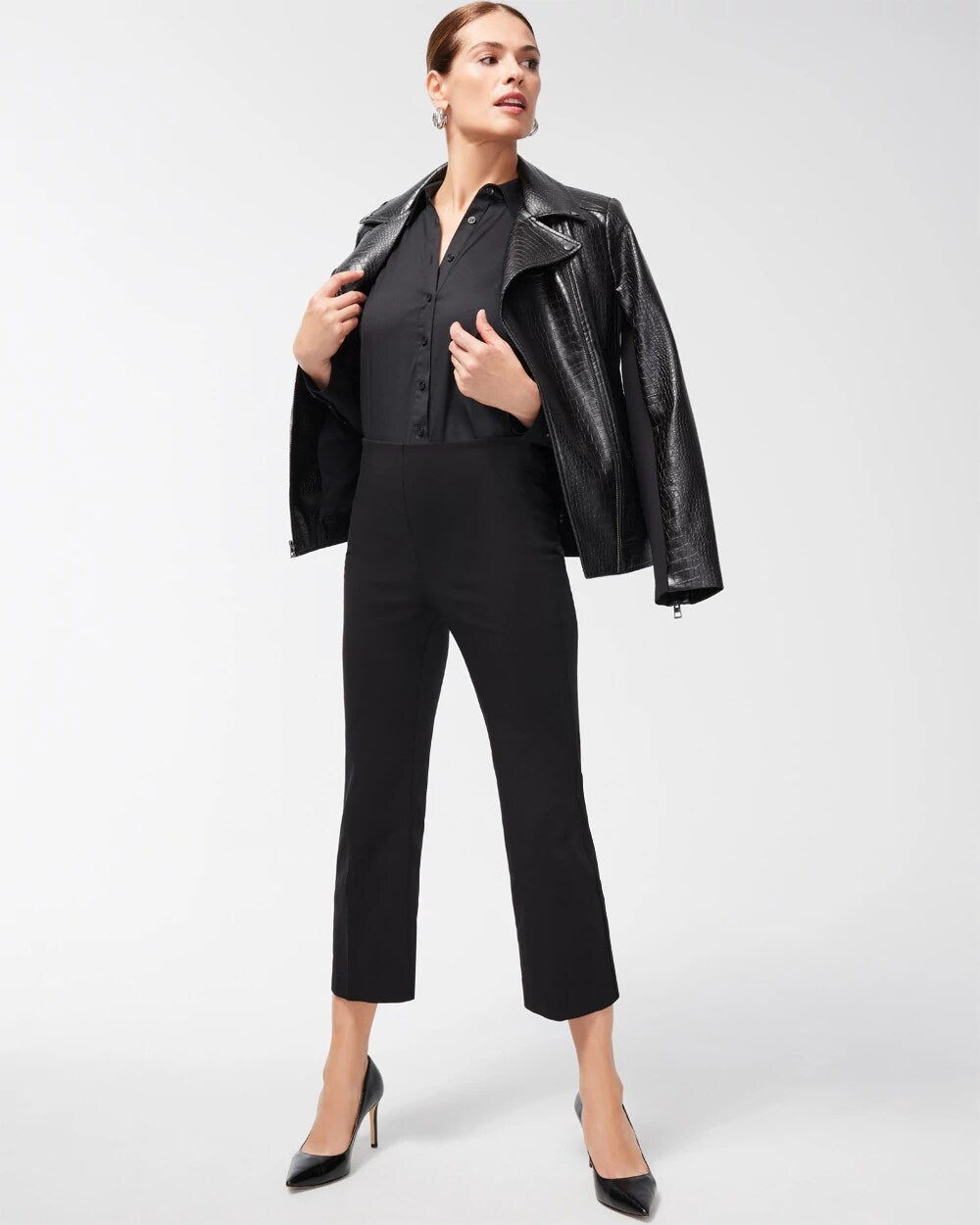 Chico's Sale Black Juliet Kick Flare Pants