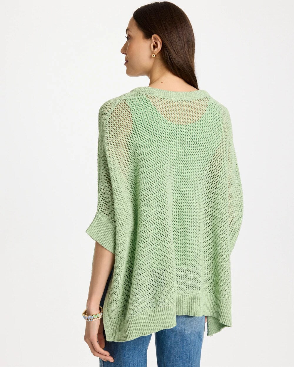 Chico's For Sale Avocado Artistry Avocado Artistry Open Knit Poncho